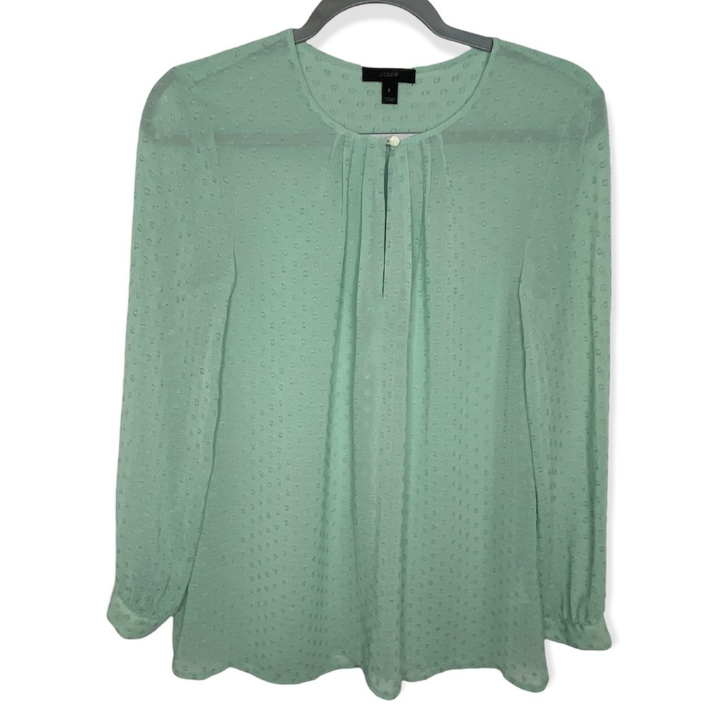 J. Crew Mint Green Women’s Blouse Top  Sz 2